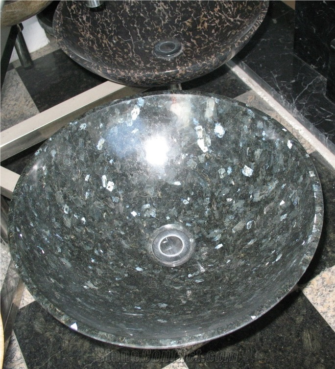 Labrador Azzurro Granite Basins & Bowls, Norway Blue Pearl Granite Sinks