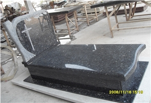 Labrador Blue Pearl Granite Tombstone, Norway Blue Granite Monument