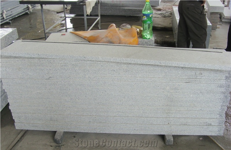 New Crystal Grey Granite Polished Steps & Risers, China Light Padang Grey New G603 Granite Stairs & Steps