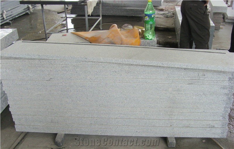 New G603 Granite Polished Steps & Risers, China Light Grey Granite Stairs & Steps