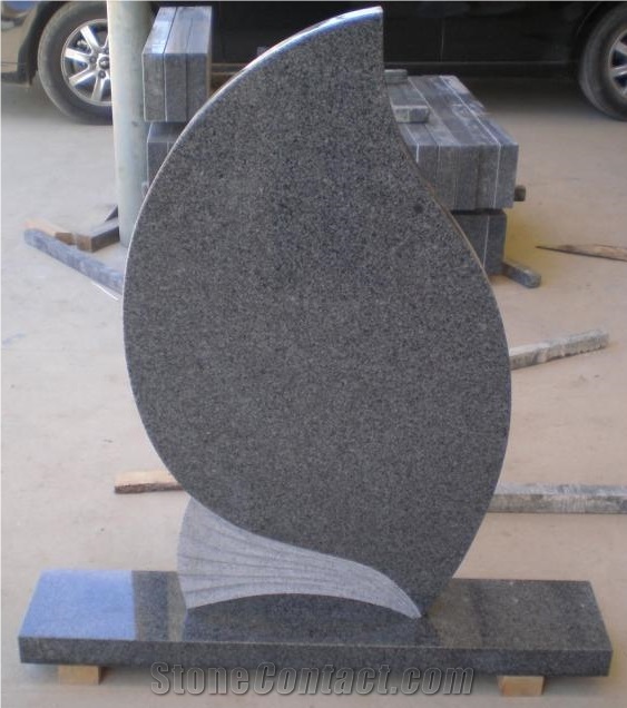 Padang Dark G654 Granite Headstones, China Dark Grey Granite Tombstone & Monument
