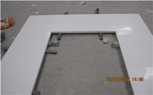 Pure White Micro Crystalized Stone Kitchen Bar Tops & Countertops