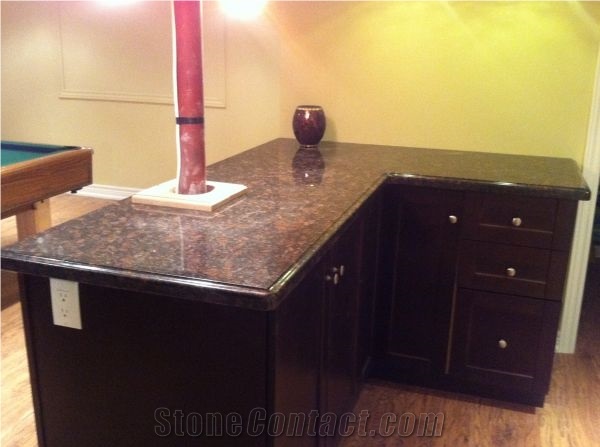 Tan Brown Granite Kitchen Countertops/Worktop, India Brown Granite Kitchentops