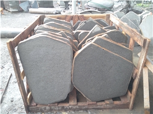 Black Basalt Step Stone Pavers -Bush Hammer Surface