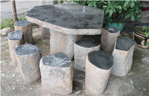 Vietnam Natural Basalt Stone for Table & Chair