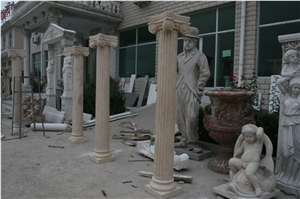 Ariston White Marble Roman Columns
