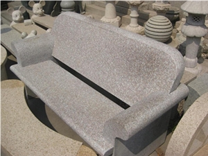 Grey Granite Garden Bench