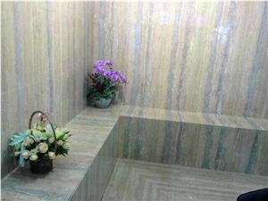Ocean Blue Travertine Slab,Blue Grey Travertine Tile