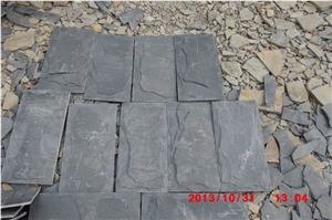Black Mushroom Slate Tiles,Exterior Walling Cladding Tiles