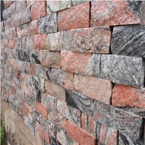 Multicolor Red Granite Mushroom Stone