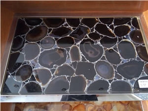 Natural Black Agated Slab,Backlit Semi-Precious Stone Slabs Natural Black Agated Slab,Backlit Semi-Precious Stone Slabs