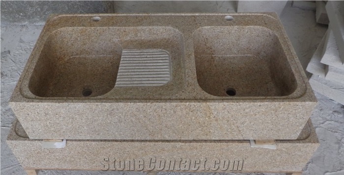 China G350 Yellow Granite Polished Washing Basin