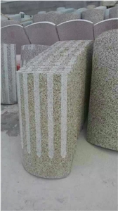 G350 Yellow Granite Polishing Column Coping Tops