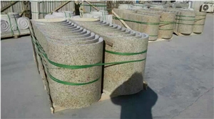 G350 Yellow Granite Polishing Column Coping Tops