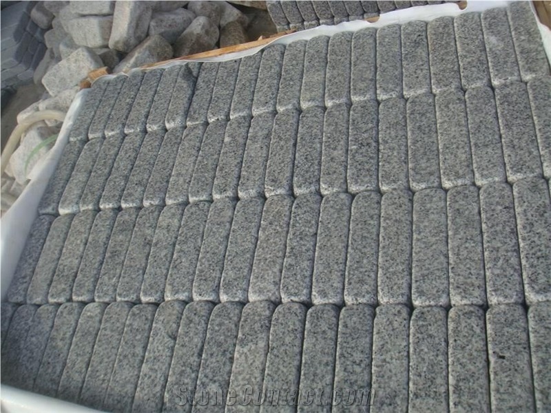 G603 Grey Granite Tumbled Antique Cobble Stone