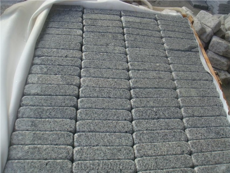G603 Grey Granite Tumbled Antique Cobble Stone