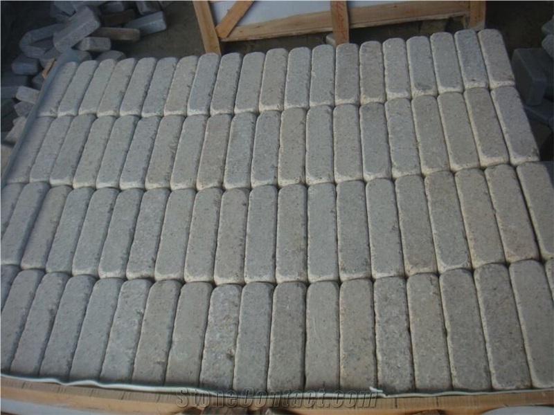G603 Grey Granite Tumbled Antique Cobble Stone