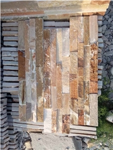 P014 Yellow Slate Culture Stone Wall Cladding