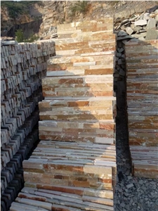 P014 Yellow Slate Culture Stone Wall Cladding