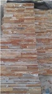 P014 Yellow Slate Culture Stone Wall Cladding