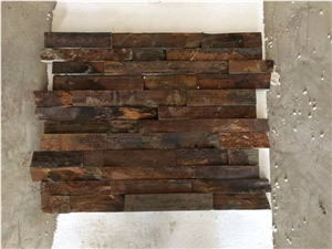 Rock Face Rusty Brown Slate Cultured Stone Venee