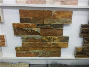 Rock Face Rusty Brown Slate Cultured Stone Venee