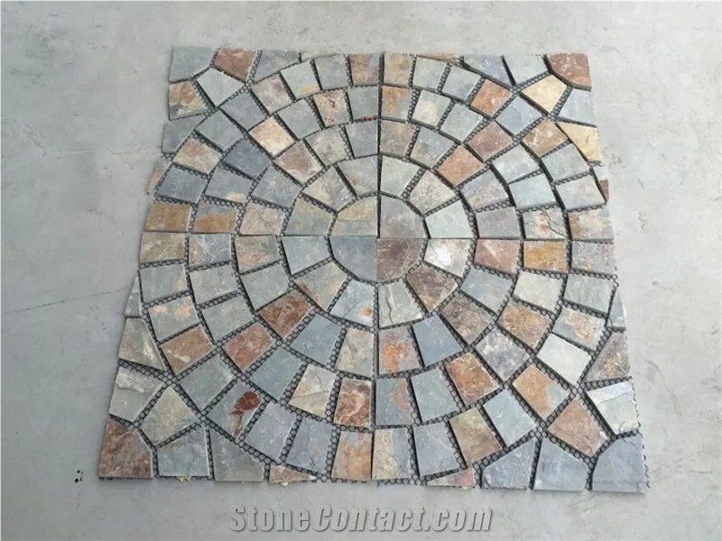 Rusty Slate Net Paste Paving Flagstones