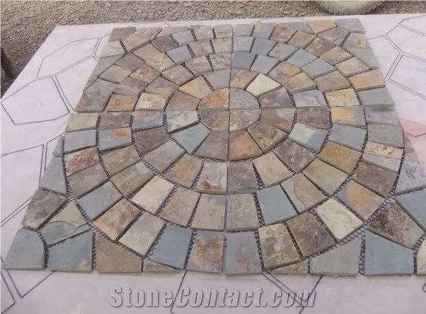 Rusty Slate Net Paste Paving Flagstones