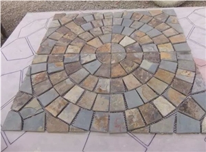 Rusty Slate Net Paste Paving Flagstones