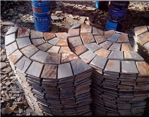Rusty Slate Net Paste Paving Flagstones