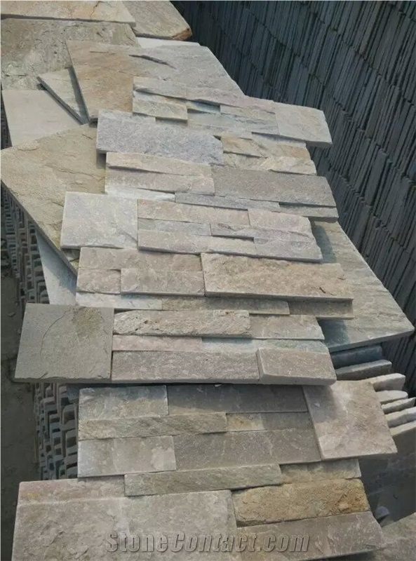 Yellow Slate Culture Stone Stacked Stone Veneer