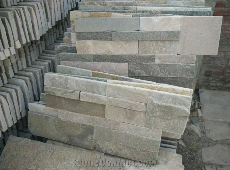 Yellow Slate Culture Stone Stacked Stone Veneer