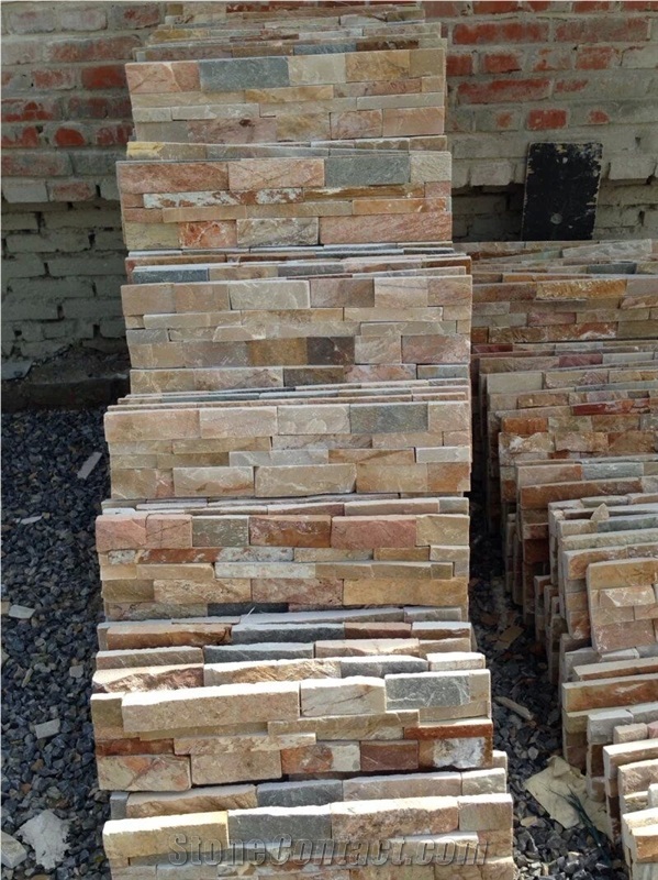 Yellow Slate Culture Stone Wall Cladding