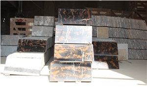 Nero Portoro Marble Slabs & Tiles, Black Gold Marble Slabs & Tiles