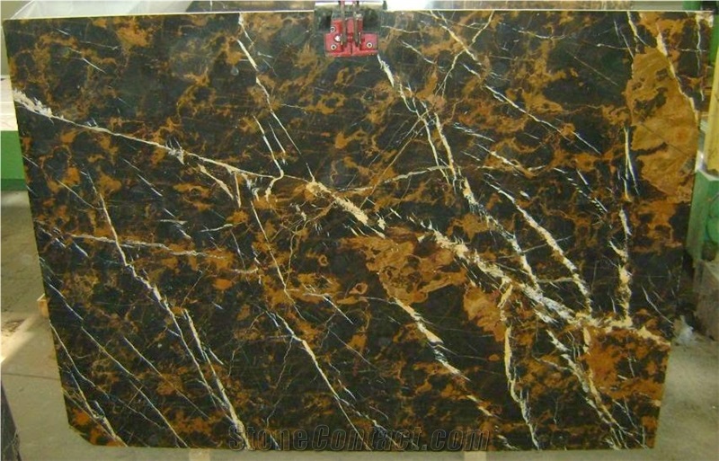 Nero Portoro Marble Slabs & Tiles, Black Gold Marble Slabs & Tiles