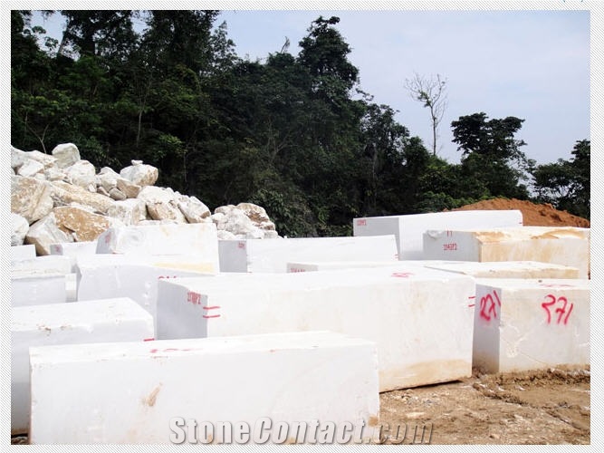 Flawless White Marble Blocks