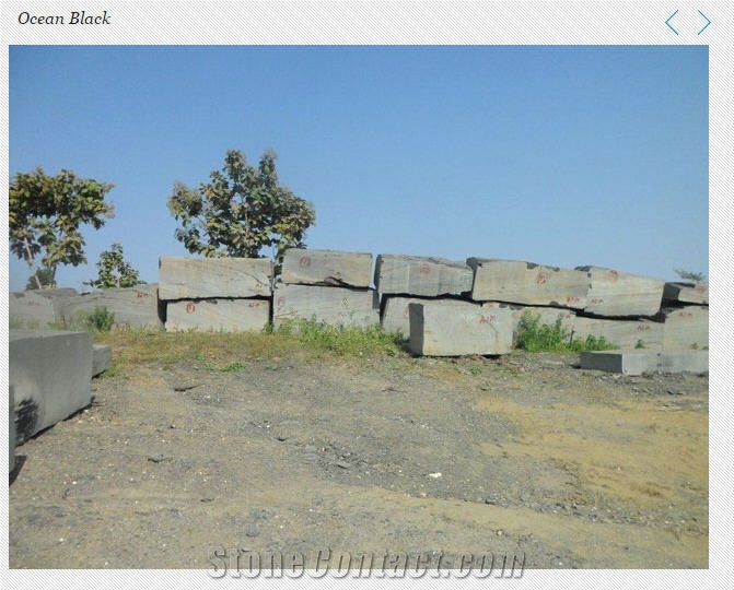 Ocean Black Phyllite Blocks, India Black Phyllite