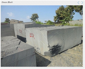 Ocean Black Phyllite Blocks, India Black Phyllite