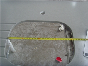 Beach Quartz Stone Kitchen Top