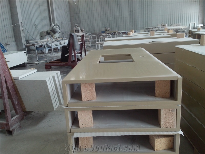 Beige Quartz Stone Countertop