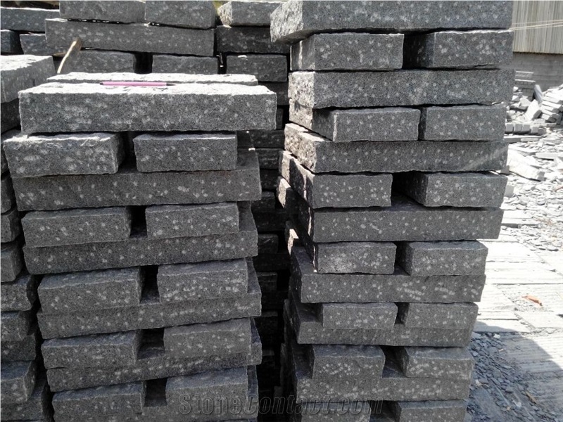 G654 Dark Grey Granite Kerb Stone Natural Split