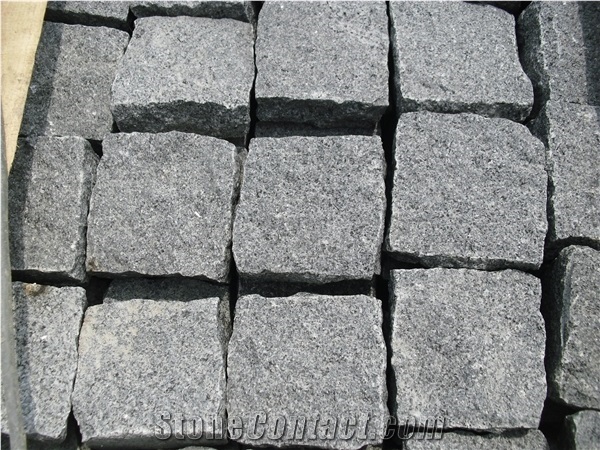 G654 Granite Cube Stone,Padang Dark Paving Stone,G654 Grey Granite Cobble Stone