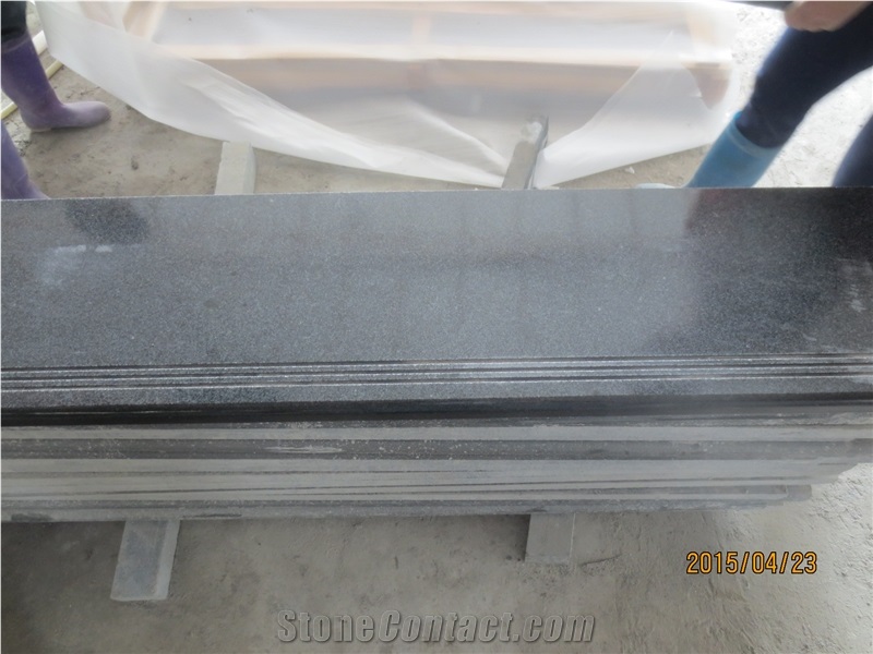 G654 Granite Polished Steps & Risers, G654 Padang Black Granite Stairs & Steps