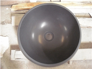 Fargo Absolute Black Wash Basin, Mongolia Black Bowl Sinks, Polished Black Basin Sinks for Kitchen & Bathroom