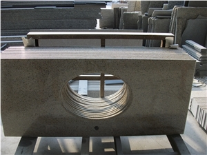 Fargo Bathroom Countertops, Chinese Yellow Granite Bathroom Vanity Tops, G682 Granite Custom Vanity Tops, Polished Bath Vanity Tops
