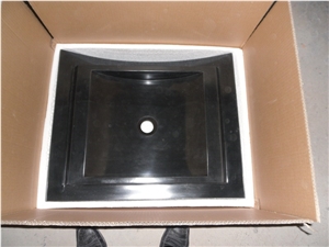 Fargo Black Granite Wash Basink,China Absolute Black Polished Rectangle Siks for Kitchen/Bathroom