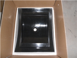 Fargo Black Granite Wash Basink,China Absolute Black Polished Rectangle Siks for Kitchen/Bathroom