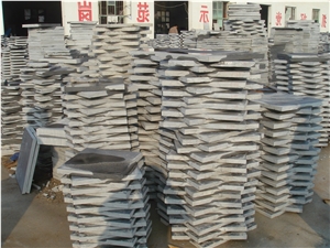 Fargo China Blue Limestone Tiles, Asia Blue Stone 20*5*5cm Tumbled Outside Floor Tiles