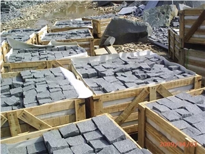Fargo Exterior Cube/Cobble Stone, G684 Paving Setts, Chinese Black Basalt Paving Stone, Fuding Black Paving for Garden/Driveway/Walkway/Courtyard Road