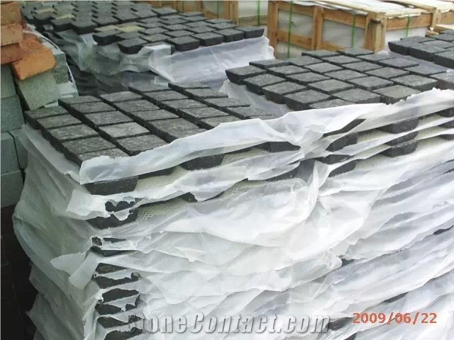 Fargo Exterior Cube/Cobble Stone, G684 Paving Setts, Chinese Black Basalt Paving Stone, Fuding Black Paving for Garden/Driveway/Walkway/Courtyard Road